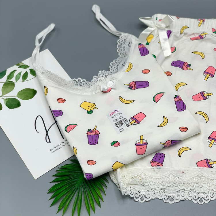 ست تاپ و شورتک رنگ سفید